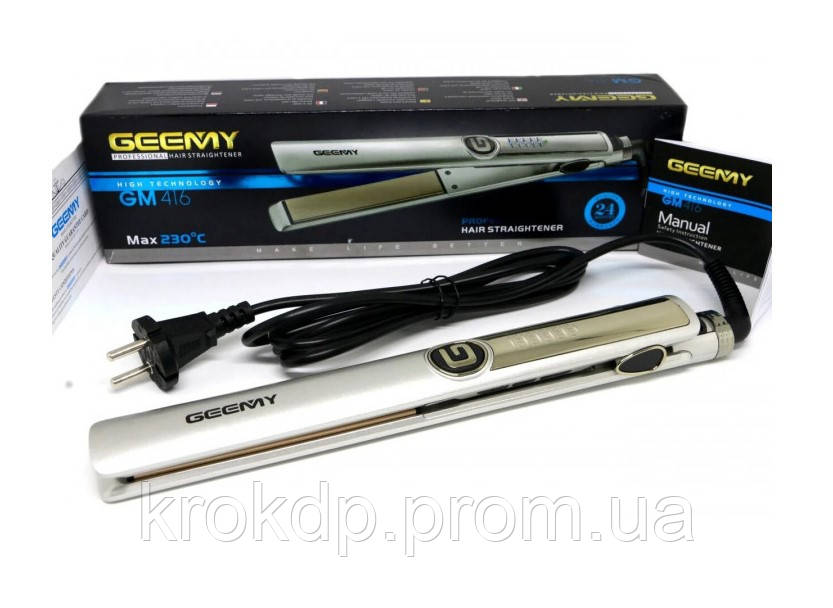 Праска-випрямляч для волосся Gemei GM-416