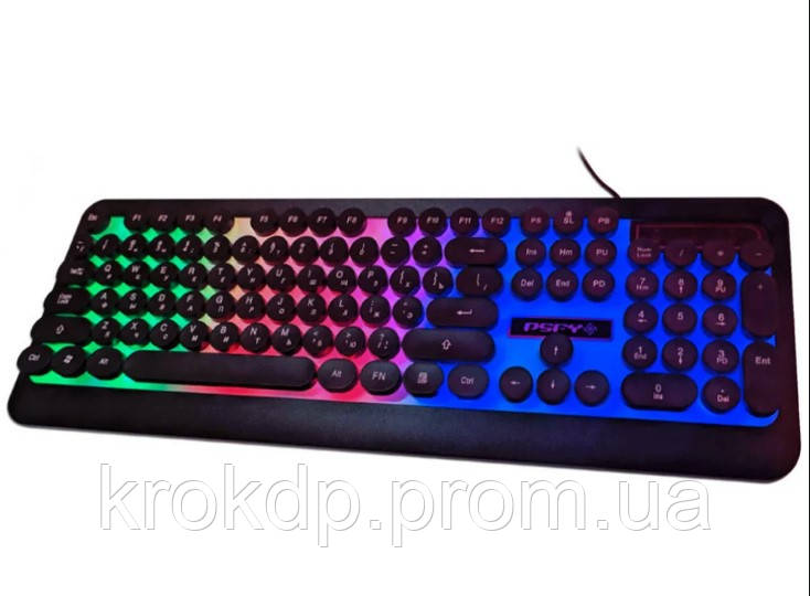 Ігрова клавіатура з підсвічуванням PSFY M300 - провідна USB клавіатура для комп'ютера з підсвічуванням клавіш