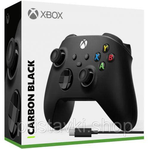 Контролер XBOX Series \ ONE \ PC Carbon Black + USB кабель, фото 1