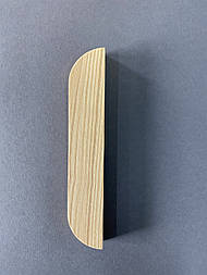 Меблева ручка  з дерева Овальна з двох частин ЯСЕН