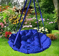 Підвісне крісло-гамак (гойдалка) синього кольору, непромокальне, різні розміри
