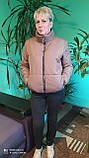 Весняна жіноча куртка весна колір ЧОРНИЙ ПУДРА  бежевий  хакі 42 44 46 коротка куртка, фото 8