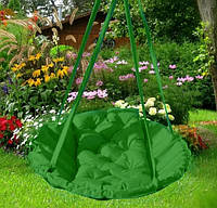 Підвісне крісло-гамак (гойдалка) зеленого кольору, непромокальне, різні розміри