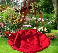 Підвісне крісло-гамак (гойдалка) червоного кольору, непромокальне, різні розміри