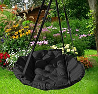Підвісне крісло-гамак (гойдалка) чорного кольору, непромокальне, різні розміри
