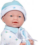 Лялька пупс Беренжер Блакитна — La Baby JC Toys Caucasian 11-inch Small Soft Body Baby Doll Оригінал, фото 2