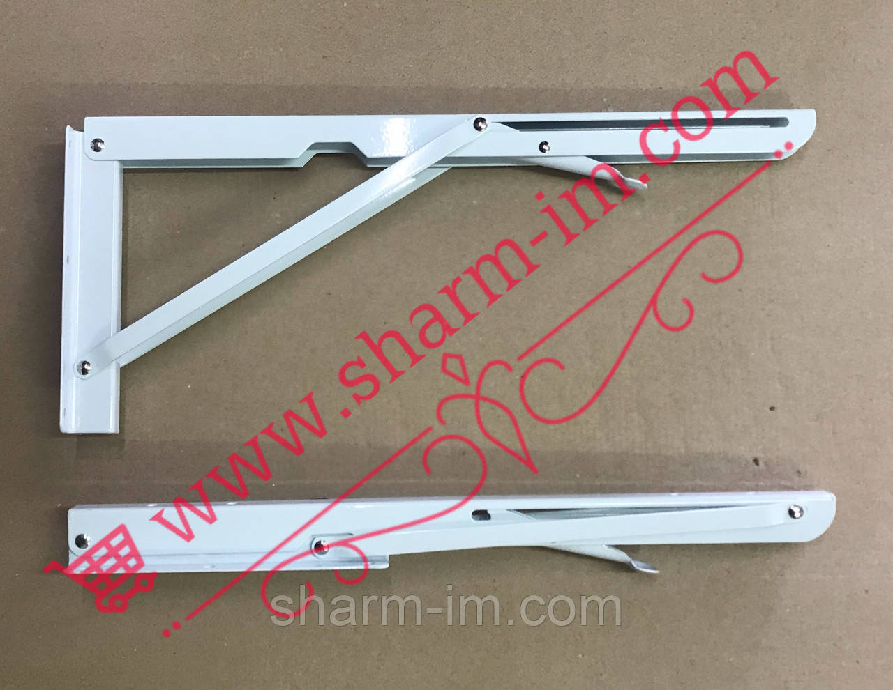 Механизм откидного стола 500х170 мм Белый - (Китай - 100 кг) Цена за Пару - фото 1 - id-p1392521499