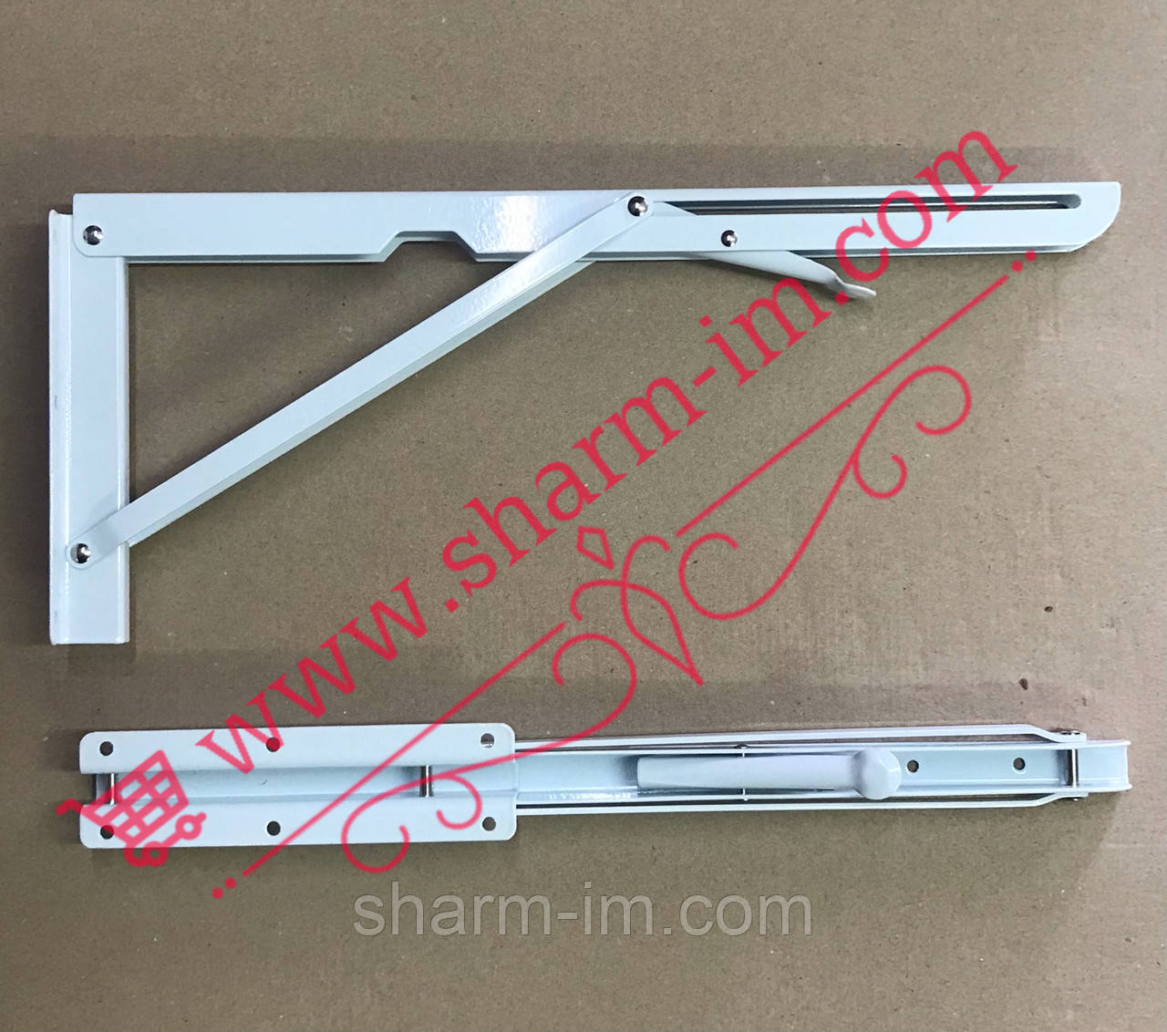 Механизм откидного стола 500х170 мм Белый - (Китай - 100 кг) Цена за Пару - фото 3 - id-p1392521499