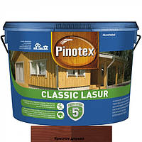 Pinotex Classic Lasur краска для деревянного забора красное дерево 10л