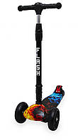 Самокат Maraton Flash с фонариком, Разноцветный: Gsport Черный