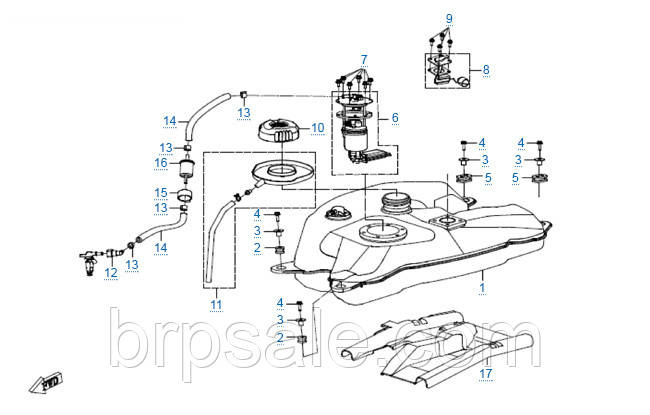 Кришка паливного бака (старого зразка) CFMoto CAP, FUEL TANK