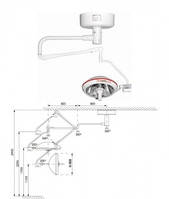 Однорефлекторная бестеневая операционная лампа Оберег 500