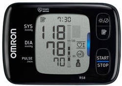 Тонометр автоматичний OMRON RS8 (НЕМ-6310-F-E) з манжетою на зап'ястку ультратонкий і компактний
