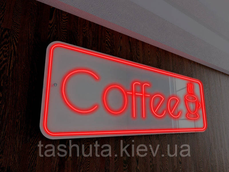 Вывеска из неона на цветном акриле Ташута  (11-25050)