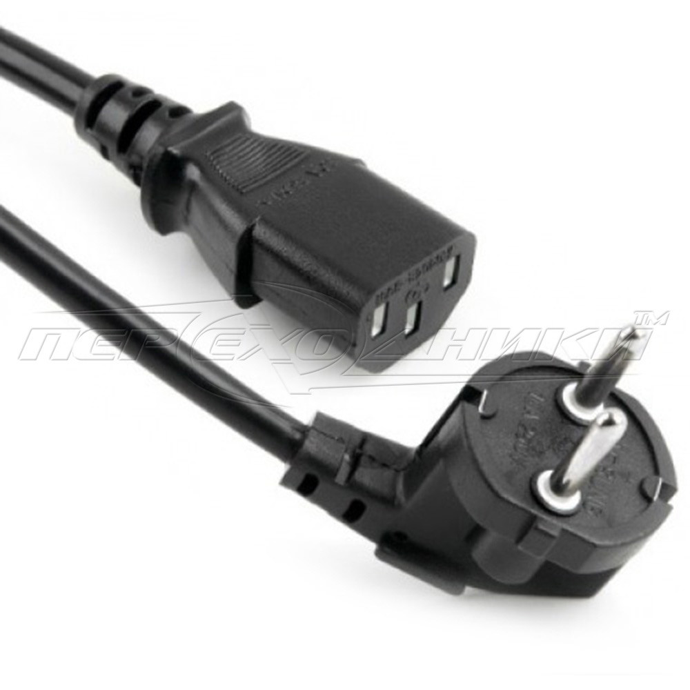 Кабель живлення 220V для комп'ютера CEE 7/4-С13 (січення 3х0.5 мм2), біметал, 1.5 м