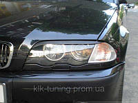 Реснички на фары BMW 3 E46 1996-2006 / БМВ Е46 1996-2006 (стеклопластик, под покраску)