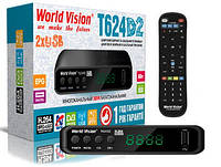 Т2 ресивер World Vision T624 D2 Internet + універсальний пульт