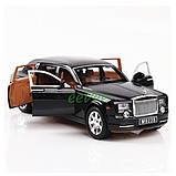 Машинка Rolls Royce Phantom іграшка моделька металева колекційна 20 см Чорний (58004), фото 2
