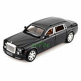 Машинка Rolls Royce Phantom іграшка моделька металева колекційна 20 см Чорний (58004), фото 3