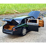 Машинка Rolls Royce Phantom іграшка моделька металева колекційна 20 см Чорний (58004), фото 7