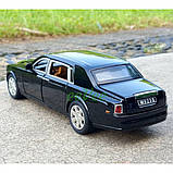 Машинка Rolls Royce Phantom іграшка моделька металева колекційна 20 см Чорний (58004), фото 8
