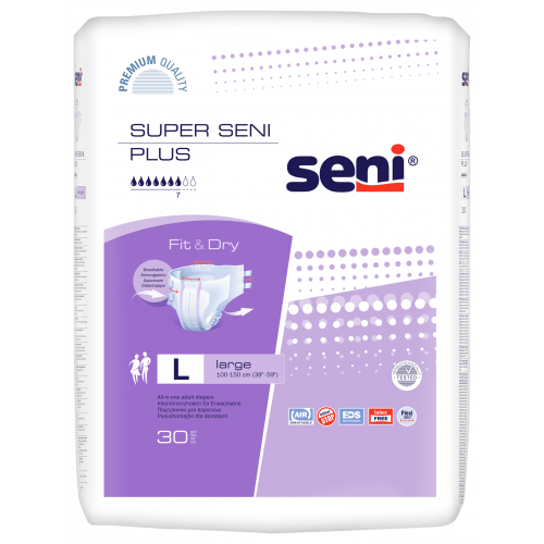 Підгузники для дорослих Super Seni сені супер Plus Large 30 шт (100-150 см)