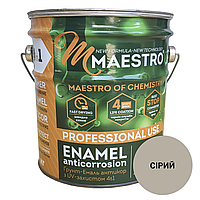 Грунт-эмаль 4 в 1 Maestro 0,9 кг (серый)