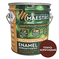 Грунт-эмаль 4 в 1 Maestro 0,9 кг (темно-коричневый)