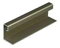Профиль-ручка для раздвижных дверей алюминиевый L= 5500мм инокс (коньяк)