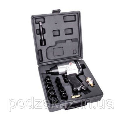 Гайковерт пневматичний у валізі + набір головок, 17 од., 1/2" Intertool PT-1101, фото 1