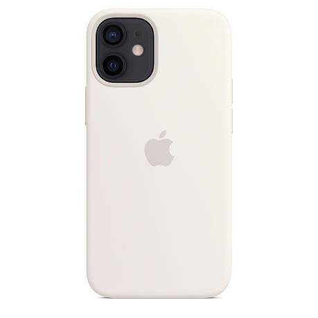 Силіконовий чохол Silicone Case Premium with MagSafe для iPhone 12 / 12 Pro White, фото 1