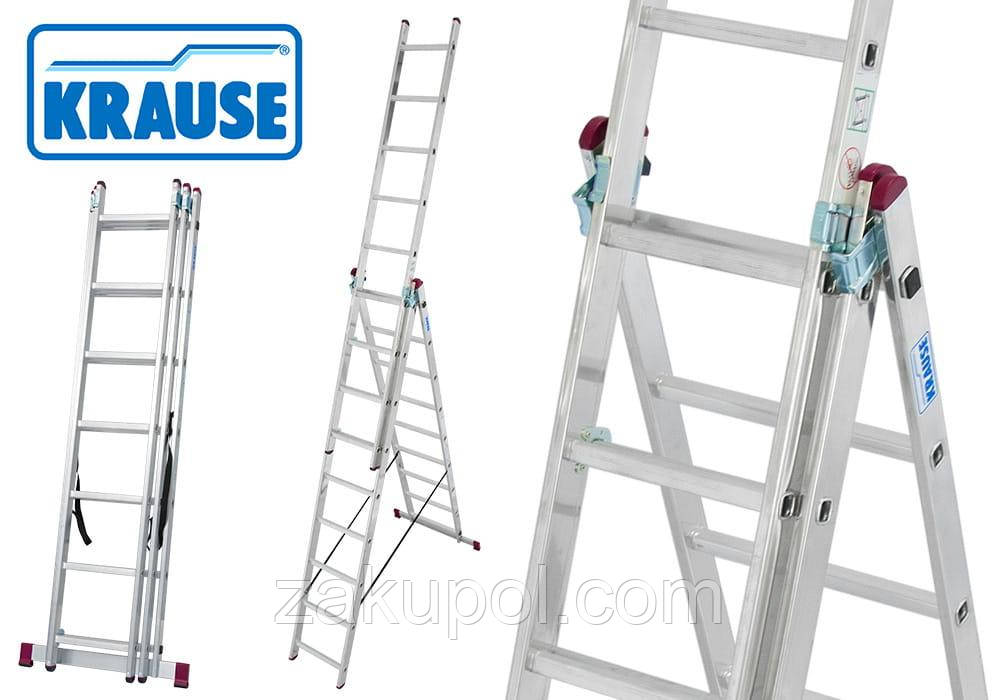Драбина алюмінієва розкладна 3x7 KRAUSE CORDA робоча висота 5,10м