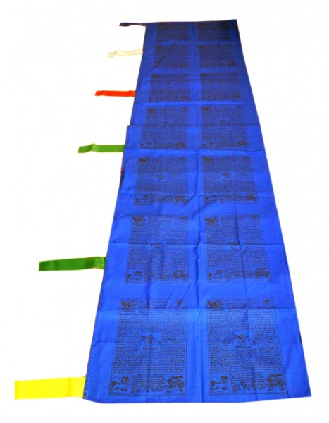 Тибетський прапор Лунгта вертикальний синій
