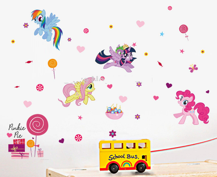 Наклейка в дитячу MY LITTLE PONY "мий маленький поні" (лист 30*60 см) поняшки, наклейки в детсад, фото 1