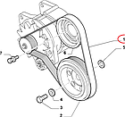 Ремінь генератора на Fiat Ducato 244, Peugeot Boxer, Citroen Jumper (2002-2006) 2.8, 504171190, 128065, фото 4