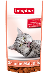 Ласощі Beaphar Malt-Bits (Біфар подушечки з лососем для котів з додаванням мальт-пасти) 35г