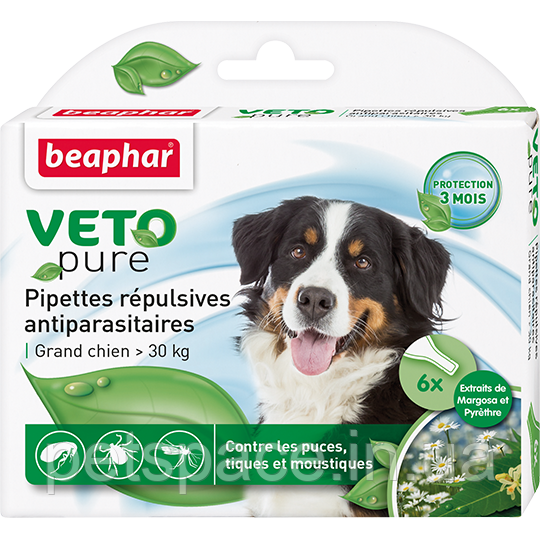 Краплі від бліх та кліщів Beaphar Bio Spot On Dogs (Біфар для собак вагою 30кг+) 1піпетка