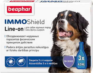 Краплі від бліх та кліщів Beaphar IMMO Shield (Біфар для собак вагою від 30кг) 1піпетка