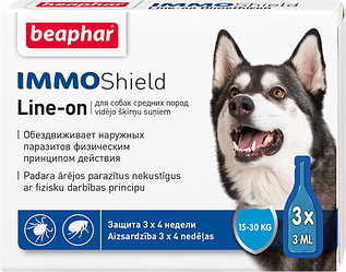 Краплі від бліх та кліщів Beaphar IMMO Shield (Біфар для собак вагою 15-30кг) 1піпетка