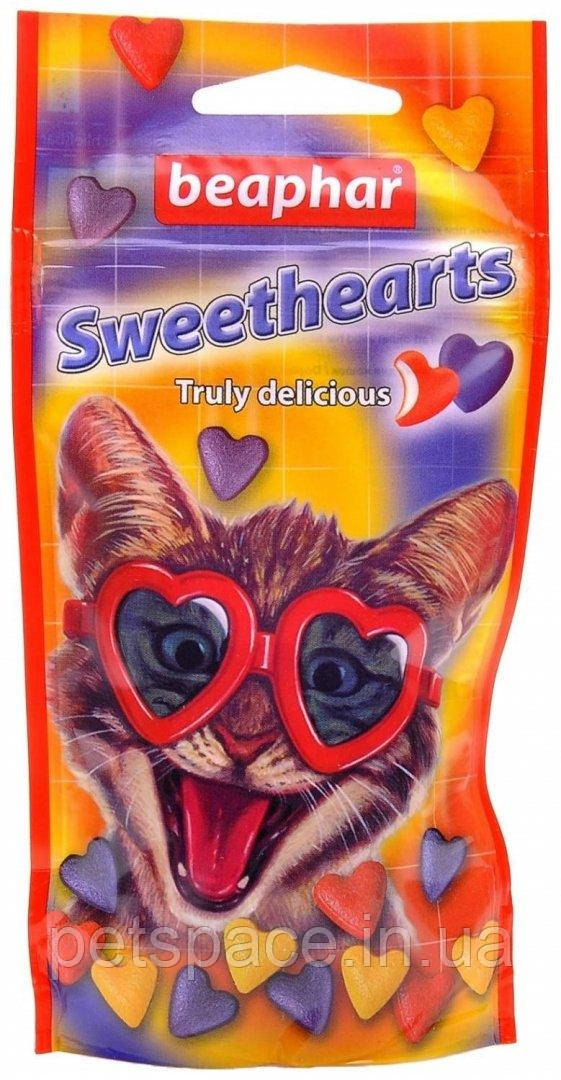 Ласощі Beaphar Sweethearts (Біфар сердечка для котів з вітамінами) 150шт., фото 1