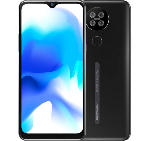 Смартфон Blackview A80S 4/64Gb Black, 2sim, екран 6.49" IPS, 8 ядер, 13+2+0,3+0,3/5Мп, 4200mAh, 4G (LTE)