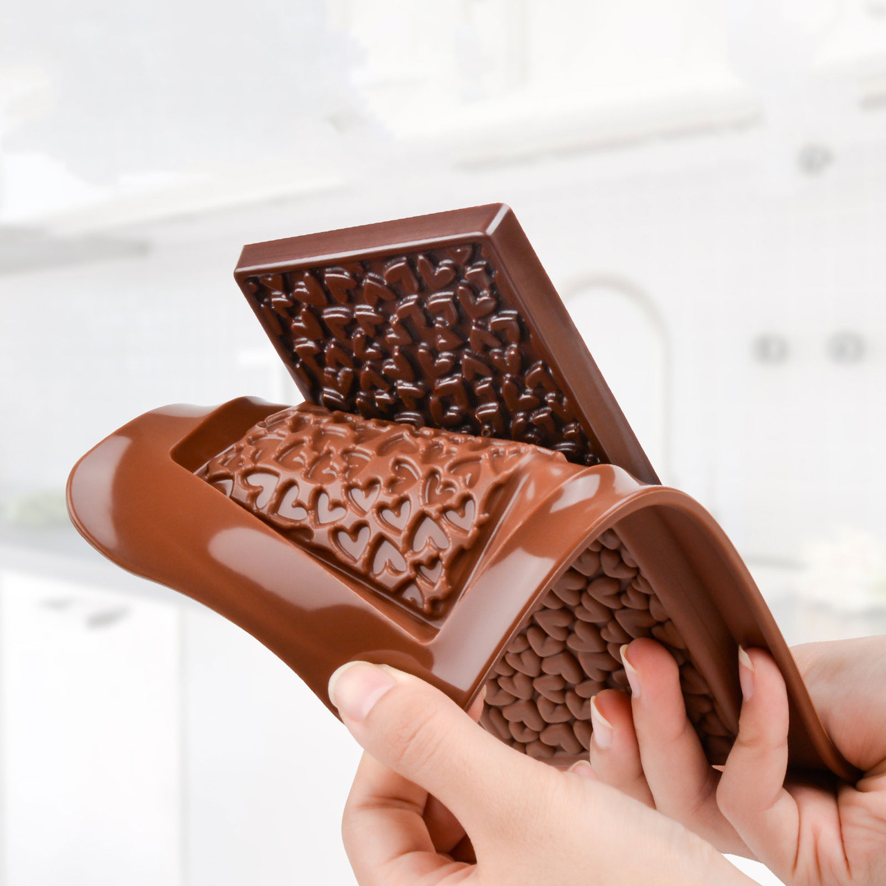 Силіконові форми для шоколаду "Серце" 20,5х10,5 см, кондитерська форма, фото 1