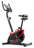 Велотренажер для дома магнитный до 120 кг вертикальный Hop-Sport HS 2070 Onyx черный с красным