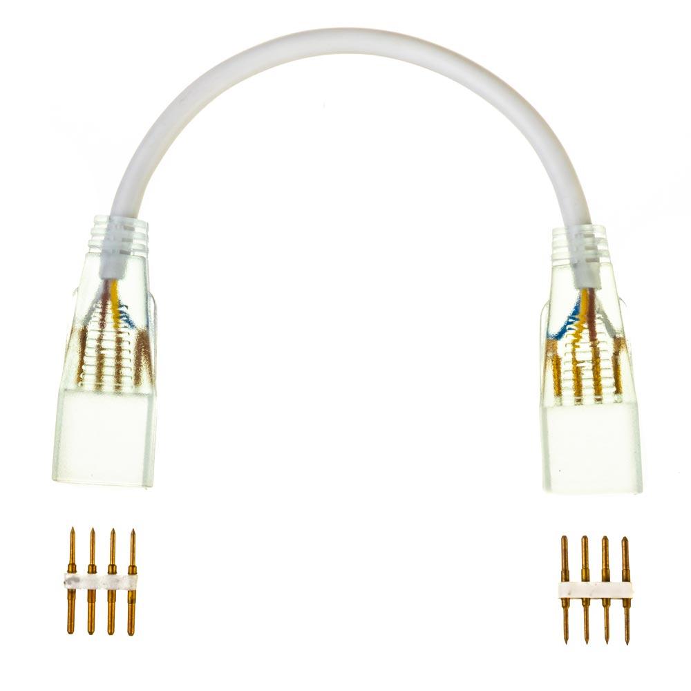 Конектор з'єднувач для неону AVT RGB 220V smd5050 2 роз'єми + 2 шт. 4pin з дротом