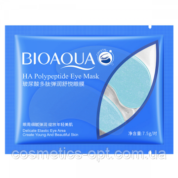 Гідрогелеві патчі з пептидом гіалуронової кислоти Bioaqua Hyaluronic Acids Peptides Eye Mask