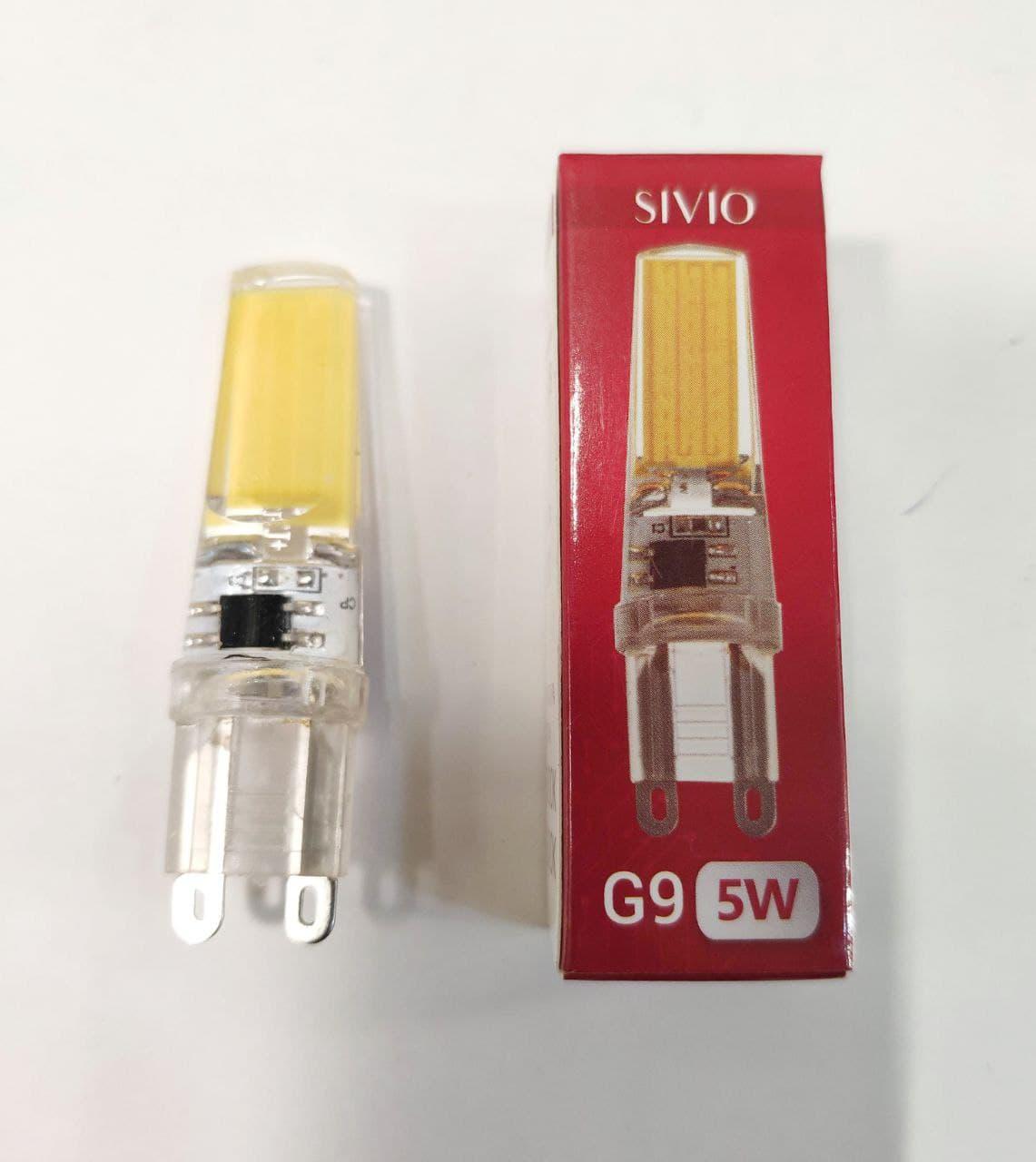 LED-лампа SIVIO G9 220V 5W тепла біла 3000К силікон cob2508