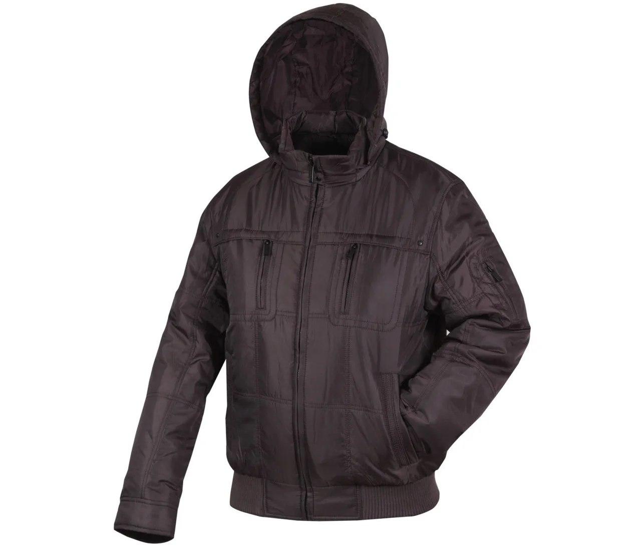 Куртка зимова чоловіча з капюшоном Stace Темно-баклажановий, фото 1