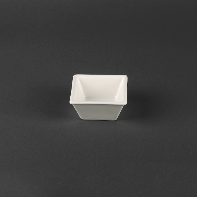 Соусник Helios Extra White квадратний фарфоровий 90 мл 75 мм x 75 мм (A7055)
