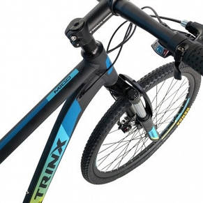 Велосипед TRINX M100 26"x19" Matt-Black-Blue-Yellow, фото 4