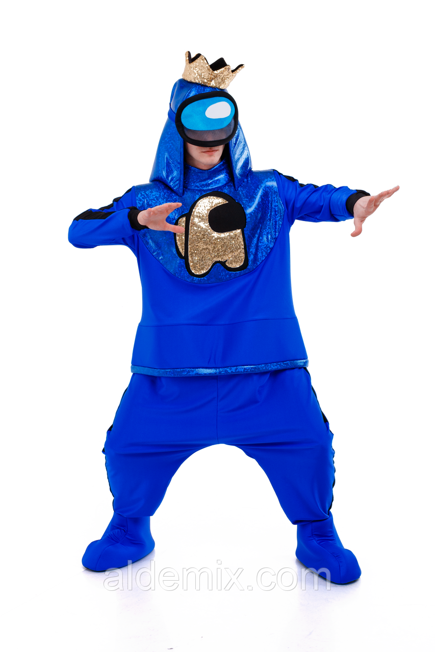 Синій AmongUs "Амонг Ас" карнавальний костюм для аніматорів, фото 1